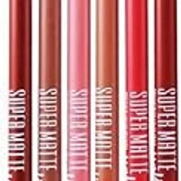 Facejewel Waterproof Professional Super Matte Lip Liner Pencil - Set of 6 Pc, Multicolour-picture-14