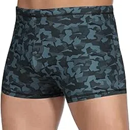 k898 KGKE Swim Boxer Briefs Short Swim Jammer Camo Racer Mens Square Leg Swimsuit (Grey Camo, M)-picture-42