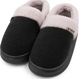 vritraz Plush Winter Slippers | Soft Fur Lined Warm Indoor & Outdoor Slides | Cozy Comfortable Anti-Slip House Footwear for Men & Women-picture-46