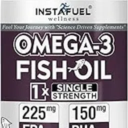 Instafuel Fish Oil Omega 3 1250mg Capsules | 225mg EPA & 150mg DHA | Brain, Heart, Joint, Eye & Skin Health | Burp-Free | Lemon Flavored | Fish Oil Triglyceride Form with Natural Vitamin E (60 Count)-picture-13