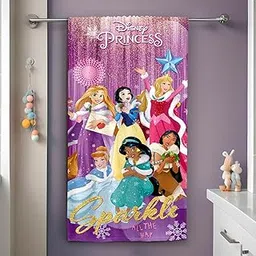 Sassoon Disney Princess & Friends (Sparkle) Cotton Kids Bath Towel in 400 GSM- 60 cm x 120 cm-picture-27