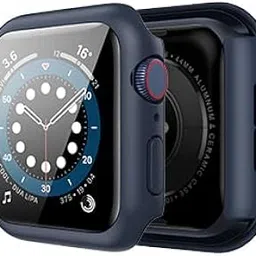 Watch Cover Compatible with Apple Watch Series 3 | 2 | 1 (42mm) | with Glass Screen Protector | (Oxford Blue, 42mm)-picture-25