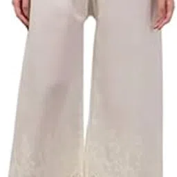 Women's and Girls Cotton Reyon Regular Fit Palazzo Pants & Loose Fit Palazzo Trouser for Girls Bottom Lace Deatiling Stylish & Comfortable Palazzo Pants for Casual & Formal Wear-picture-20