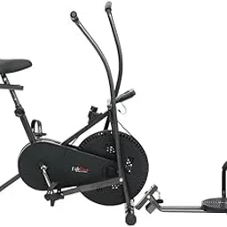 Lifeline Fitness LE-103BST 4IN1 Air Bike with Moving and Stationary Handles, Twister & Pushup Bar for Home Gym Workout with Vertically & Horizontally Adjustable Seat, Weight Loss at Home-picture-26