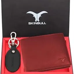Men’s Compact Wallet Modern Design with Multiple Compartments and Key Ring_WLT_189_Rusty Red-picture-52