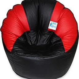 XXXL Muddha Chair Without Beans (Black and RED)-image-0