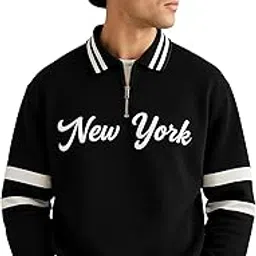 jump cuts || Mens || Printed || Polo Neck || Half Zipper || Full Sleeve || Cotton Blend || Polo T-Shirt-picture-12