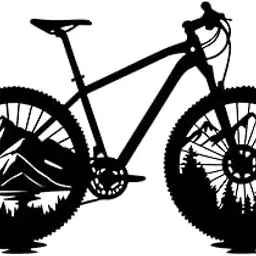 TRENDIVIBE Black Metal Bike Wall Art Cyclist Gift for Background Hallway Indoor/Outdoor-picture-32