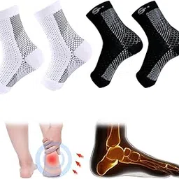 Unisex Bamboo Cotton Orthopedic Neuropathy Socks | Moisture-Wicking, Breathable, Comfortable & Long-Lasting | Anti-Bacterial, Eco-Conscious, Seamless Toe | 2-Pack - White & Black-image-81