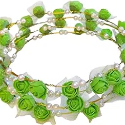 jyayasi 2Pcs Flower Crown Boho Roses Wreath Artificial Bridal Headpiece Tiaras for Wedding Birthday's Christmas Hawaiian Vivah Party Festival Tiaras for Girls Women (Pack of 2)-picture-15