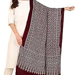 amrozia Ajrakh Print Rayon Dupatta for Women (Multicolour; Free Size)-picture-11