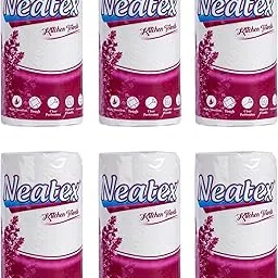 Neatex Kitchen Paper Towel 2Ply Non-Stick Oil Absorbing Paper Roll Clear Perforation (60 Pulls Per Roll) (6 Count (Pack of 6))-picture-53