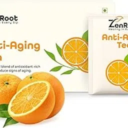 Zenroot 11-Herb Anti-Aging Tea | Green & White Tea Blend with Tulsi, Rooibos, Ashwagandha & More | For Radiant Skin, Vitality & Wellness | 20 Pyramid Bags-image-60
