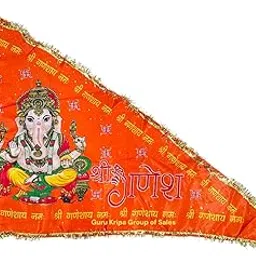 Ganesh Ji Jhanda | Orange Flag | Ganpati Flag | Lord Ganesh | Size 4 No. 40"x60" Inches-picture-26