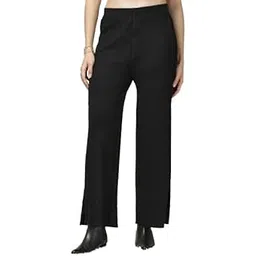 mafadeny Women Soft Straight Fit Pants with Stylish Side Slits-picture-53