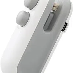 Pretty Pearls Sales Portable Mini Bag Sealer, Rechargeable Heat Sealer with Type-C Charging, Magnetic Food Bag Sealer with Cutter, White and Gray-picture-17