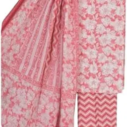 Women's Trendy Cotton Jaipuri Block Print Style Unstitched Suit Material with Dupatta (Salwar Suit Fabric Set for Women)-image-67