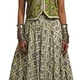 Women's Lace Detailed Waistcoat with Skirt Co-ord Set-image-24