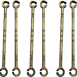 nooks Stainless Steel saliya 12mm Hook and Ceiling Rod heavt Duty Hanging Accessories Set in PVD cating Brass Finishing for Swings and jhula for Indoor Outdoor (4 pcs Set)-image-47