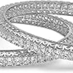 zavya 925 Sterling Silver Cubic Zirconia Designer Rhodium Plated Bangle (Pair) | Stylish Jewellery | Gift for Women and Girls | With Certificate of Authenticity & 925 Hallmark-picture-35