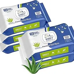 Babify Premium Baby Wipes with Flip-Top Lid | Aloe Vera & Paraben-Free | Pack of 5 (360 Wipes, 72 Wipes per Pack)-picture-18