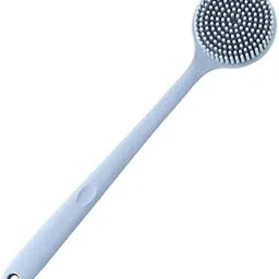 Rafow Back Scrubber Body Shower Brush: Anti Slip Long Handle Bath Brush with Stiff and Soft Bristles - Showering Exfoliator for Women, Men, Elderly (Round Silicon Bath Brush)-picture-21