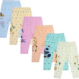 littlekart Kids Baby CARTOON Printed Cotton Pajama/Pajami Bottom Pants for Baby Boys & Girls - Multicolor (Pack of 6)-picture-29