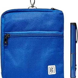 Glucology Insulin Cooler Wallet XL for 5 Pens – Keeps Medication Cool for 36+ Hours | Travel Essential with Front Pocket for Diabetes Supplies | No Ice or Batteries Needed | Zipper Wallet - Blue image 1