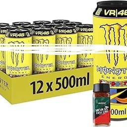 FruitJoy Monsters Energy Drink The Doctor VR/46 Limited Edition, 500ml, Pack of 12 (From U.K) + Free SpiceSnap Chilli Lime Seasoning image 1