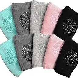 K BUYZ Set of 2 Pairs Baby Knee Pads for Crawling, Anti-Slip Padded Stretchable Elastic Cotton Soft Breathable Comfortable Knee Cap Elbow Safety Protector(Multicolour)-image-48