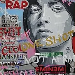 IMPOSTER Eminem Music Poster - The Rap God Exclusive Artwork Collection | 300GSM Paper, No Frame, No Sticker, 12x18 inches, Design 8 ,multicolor image 1