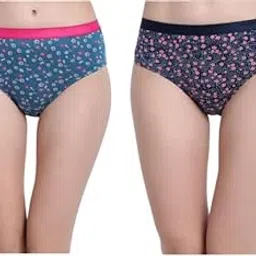 vstar Printed hipster cut panty with contast waistband - Pack of 3-picture-49