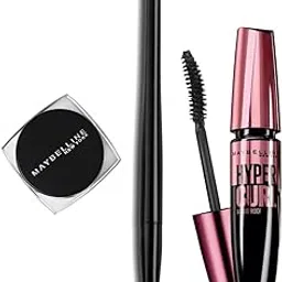 Maybelline New York Lasting Drama Gel Eyeliner ,Blackest Black, 2.5g And New York Hypercurl Mascara Waterproof, Black, 9.2ml Matte Finish-picture-46