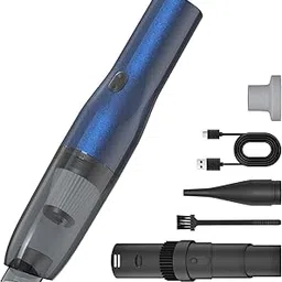 Blozor H2 Handheld Vacuum Car Vacuum, Mini Cordless Vacuum Cleaner with High-Speed Brushless Motor Visual Dust Storage Silo Type-C Charge for Car interiors, Sofas, tabletops, Keyboards-Blue Gray-picture-41