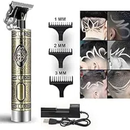 Buddha Style Beard Trimmer For Men, Rechargeable Professional Hair Clipper, Hair Trimmer & Shaver with Adjustable Blade, T-Blade Body Grooming Trimmer,Close Cut Precise Hair Machine (Yellow)-picture-39