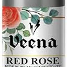 Veena Premium Long Lasting Perfume Concentrate Oil | Perfume Making Raw Material | Attar Oil for Men & Women” Universal Fragrance (Red Rose 100 ml) image 1