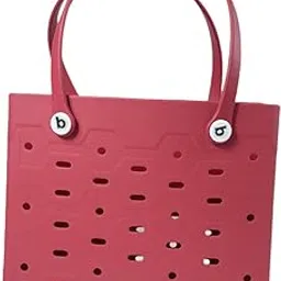 Beach Hole Bag Fashion Lightweight Eva Basket For Boat Tours Holidays Travel Red | Womens Handbags & Bags-image-22