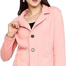 WOMEN REGULAR LENGTH POLY FLEECE SOLID COAT-image-2