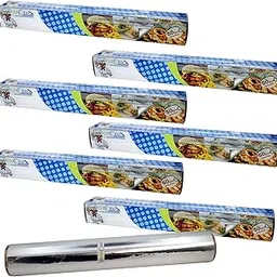 EATONS Aluminium Foil Roll - 50gms, 8 mtr [6 Pieces] | Multipurpose Food Grade Wrap for Cooking, Freezing, Storing, and Baking | Extra Durable & Safe for Kitchen Use-image-86