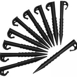 BNF® Tent Pegs Portable Ground Stakes | High-Impact Durable Ultra-Strong PP Reusable Tarp Pegs for Beach, Camping, Canopy, Snow and Ice | Waterproof Black Ground Nails (40 Pieces)-image-3