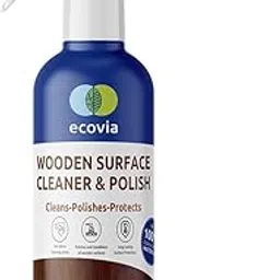 Ecovia Natural Wood Cleaner & Polish Spray | 100% Organic, Eco-Friendly with Beeswax | For Furniture, Wooden Floors, Laminate – 450ml image 1