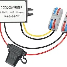 YUNKOZAND 20V-60V to 12V 3A 36W Buck Converter, 20-60V to 12V DC/DC Buck with Terminal Block-image-84