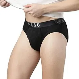 f a s o Mens Organic Cotton Printed Brief-picture-37