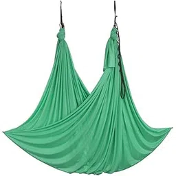 Wellsem Deluxe L:5.5 Yards W:3 Yard Yoga Flying Swing Aerial Yoga Hammock Silk Fabric for Yoga Bodybuilding(5mx2.8m) (Light Green)-picture-22