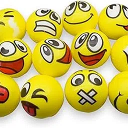 Asera 12 Pcs Soft Foam Sponge Balls with Multiple Face Expressions Fun for Kids Play Light Weight- Boys/Girls/Kids Birthday Return Gifts-picture-21