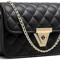 tcrazy Women's Quilted PU Crossbody Sling | Trendy Metallic Strap & Elegant Look-picture-35