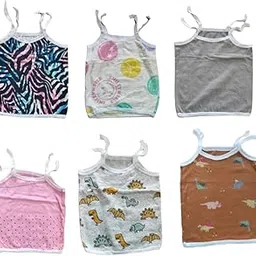 new concept New Born Baby Chimmies Combo | Multicolor Sleeveless Printed Baby Tops Pack (Knot Type)-picture-25