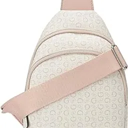guess Beige Printed Benfield Mini Sling Bag image 1