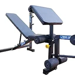 RISE UP Multi Adjustable Bench with Biceps Curl, Leg Ext & Curl, Squat Stand Behind with 5 Adjustable Sitting Position (Capacity 300 kg, Incline)-picture-62