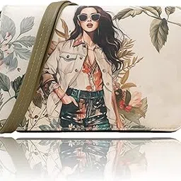 little curious Women's Crossbody Sling Bag | Flap Purse with Adjustable Strap | Shoulder Handbag for Girls | Stylish Leather Printed Bag for Phone, Wallet, Travel | Ladies Cross-Body Bags Handbags-picture-32
